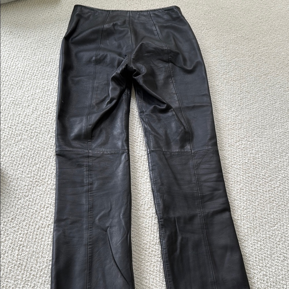 Cache Black Leather Pants